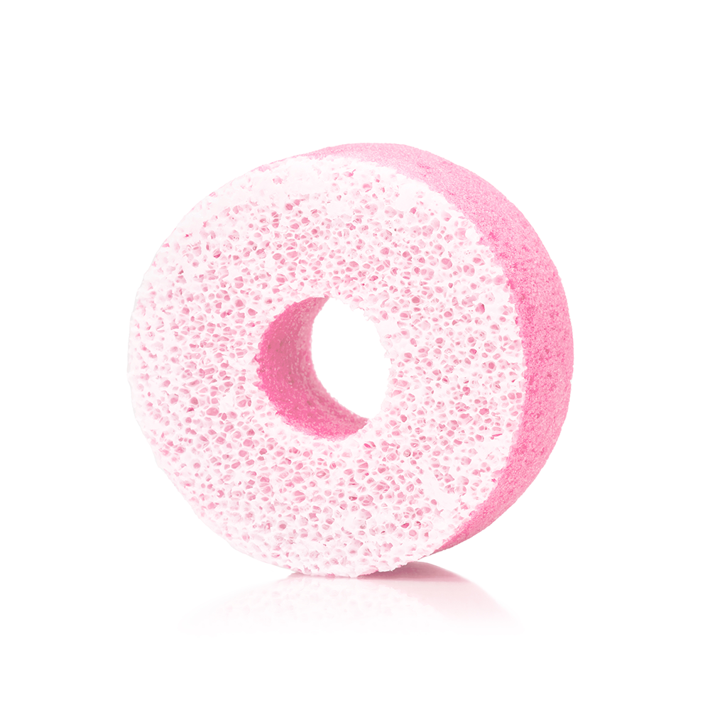 Donut-Scented Sponge & Body Buffer: Infused with donut-scented body butter
