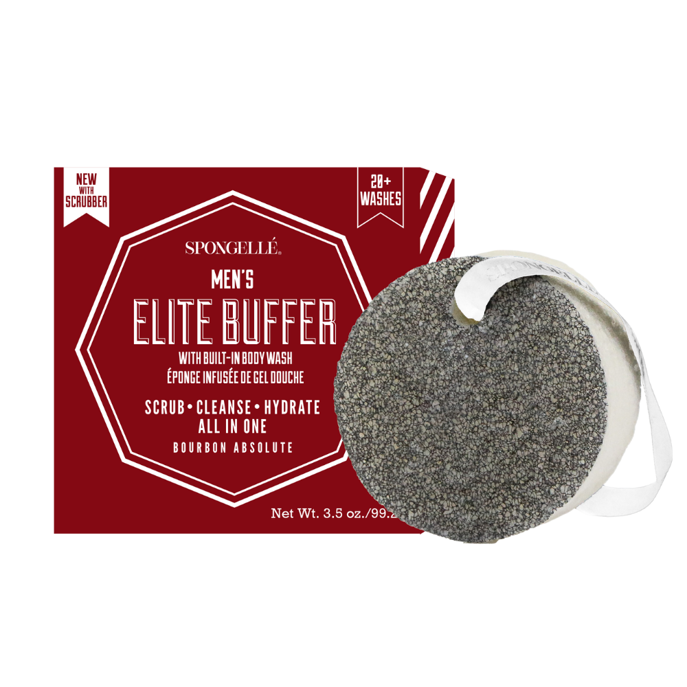 Bourbon-Scented Sponge & Body Buffer: Infused with Bourbon Absolute scented body butter