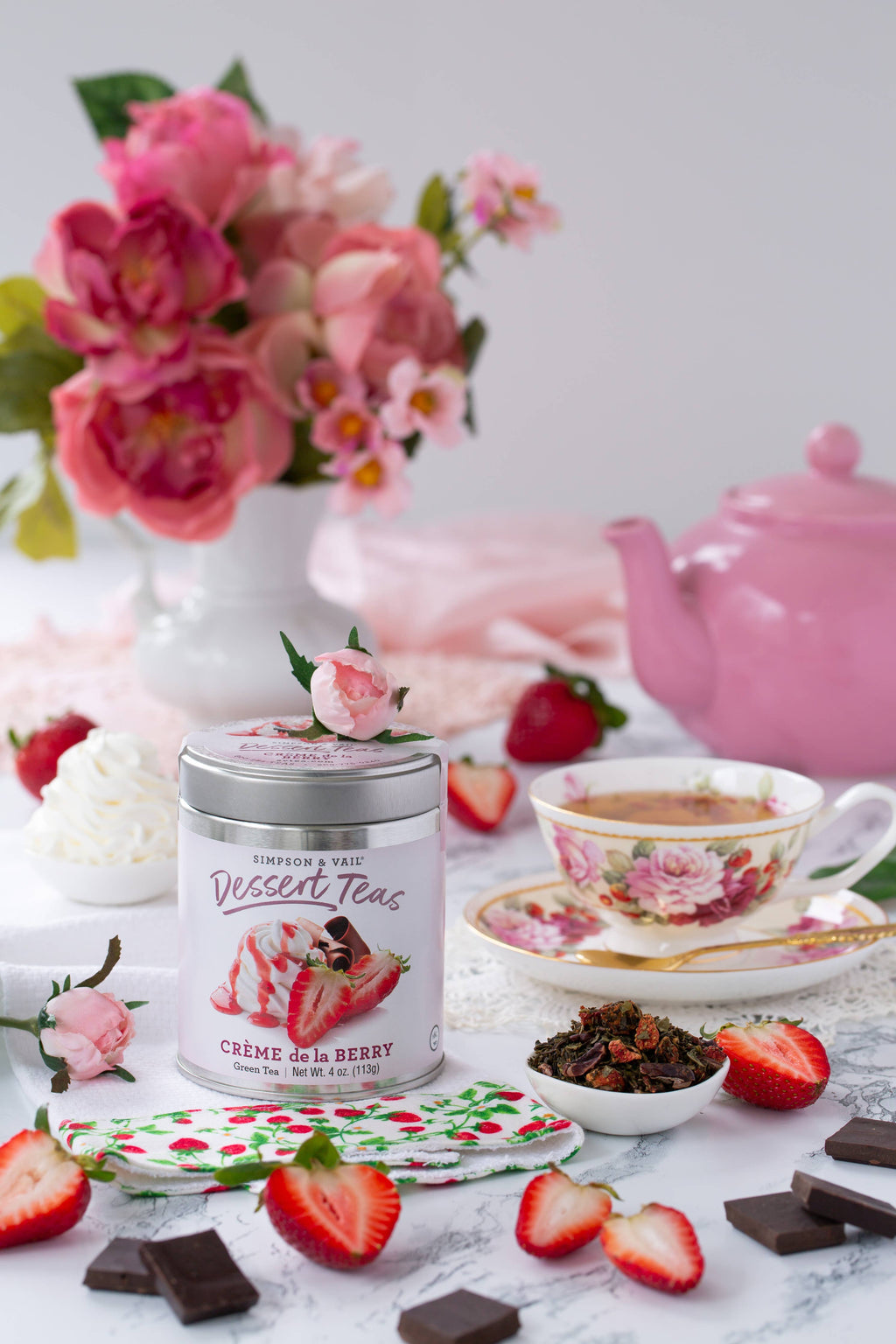 Crème de la Berry Green Dessert Tea - 4 Ounce Tin