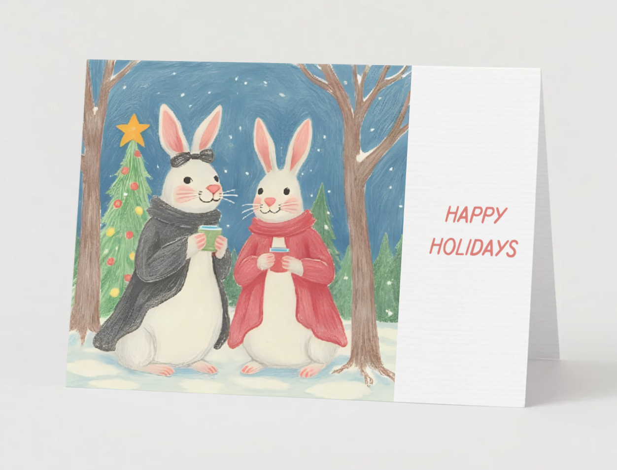 An Enchanted Woodland Christmas Card Collection: Cozy Cup Of Chocolate