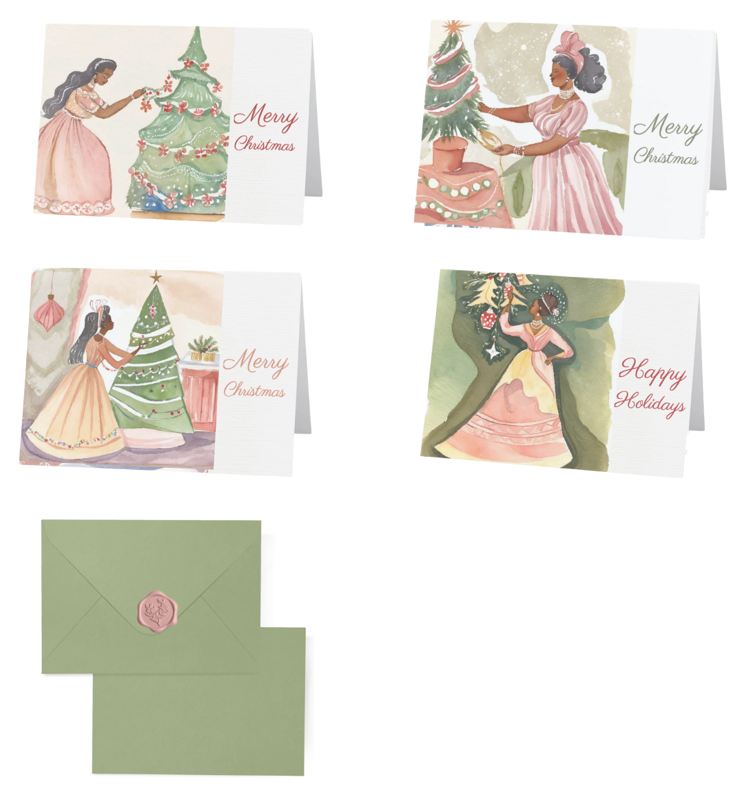 O Christmas Tree Card Collection (Set Of 4)