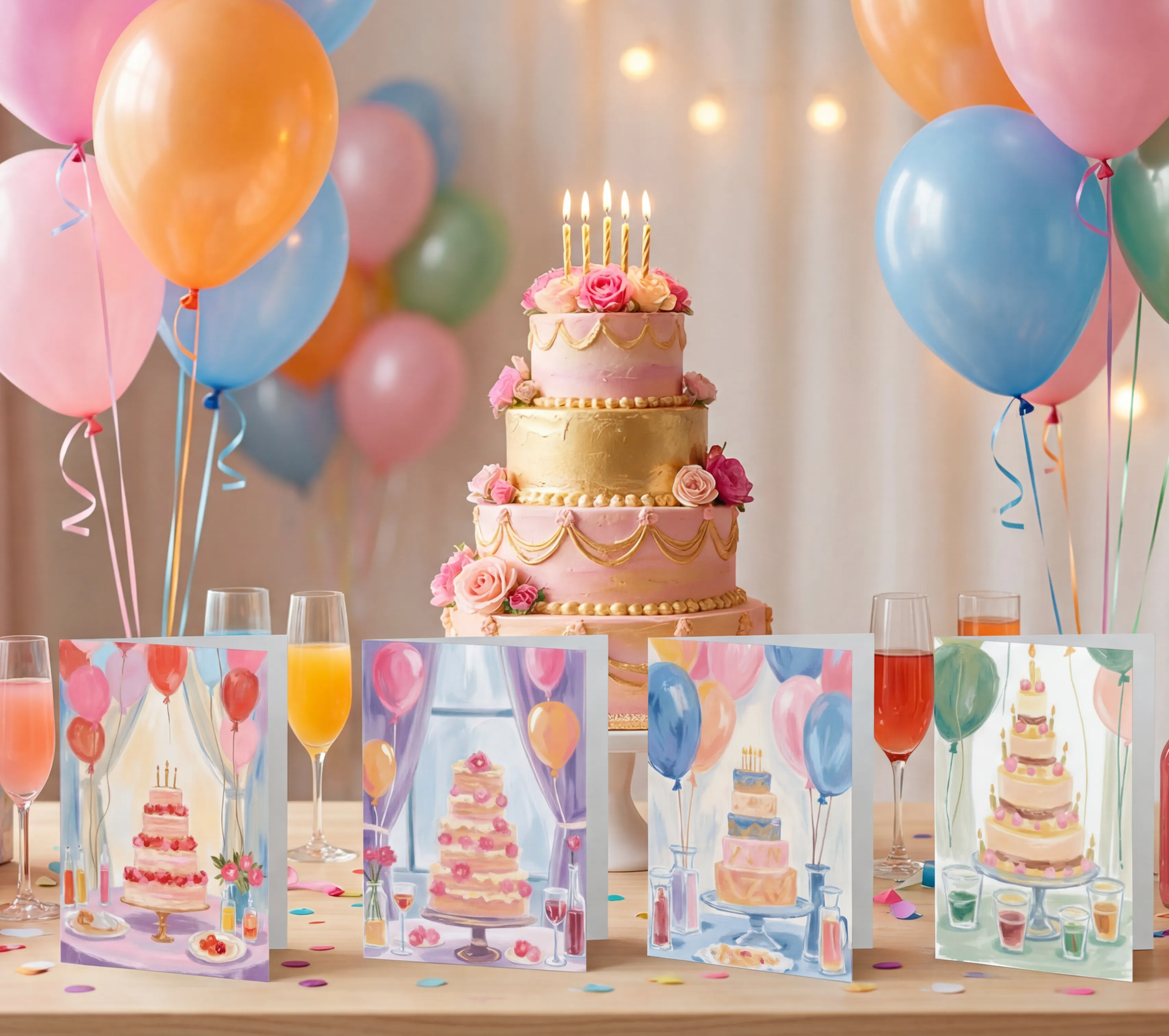 Buttercream Dreams Birthday Card Collection (Set of 6)