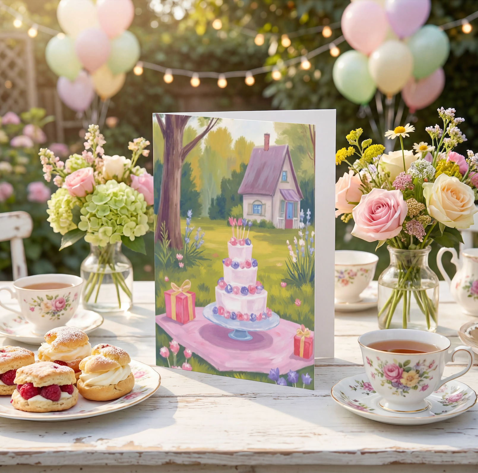 Cottagecore Celebration: Lavender Fantasy Birthday Card