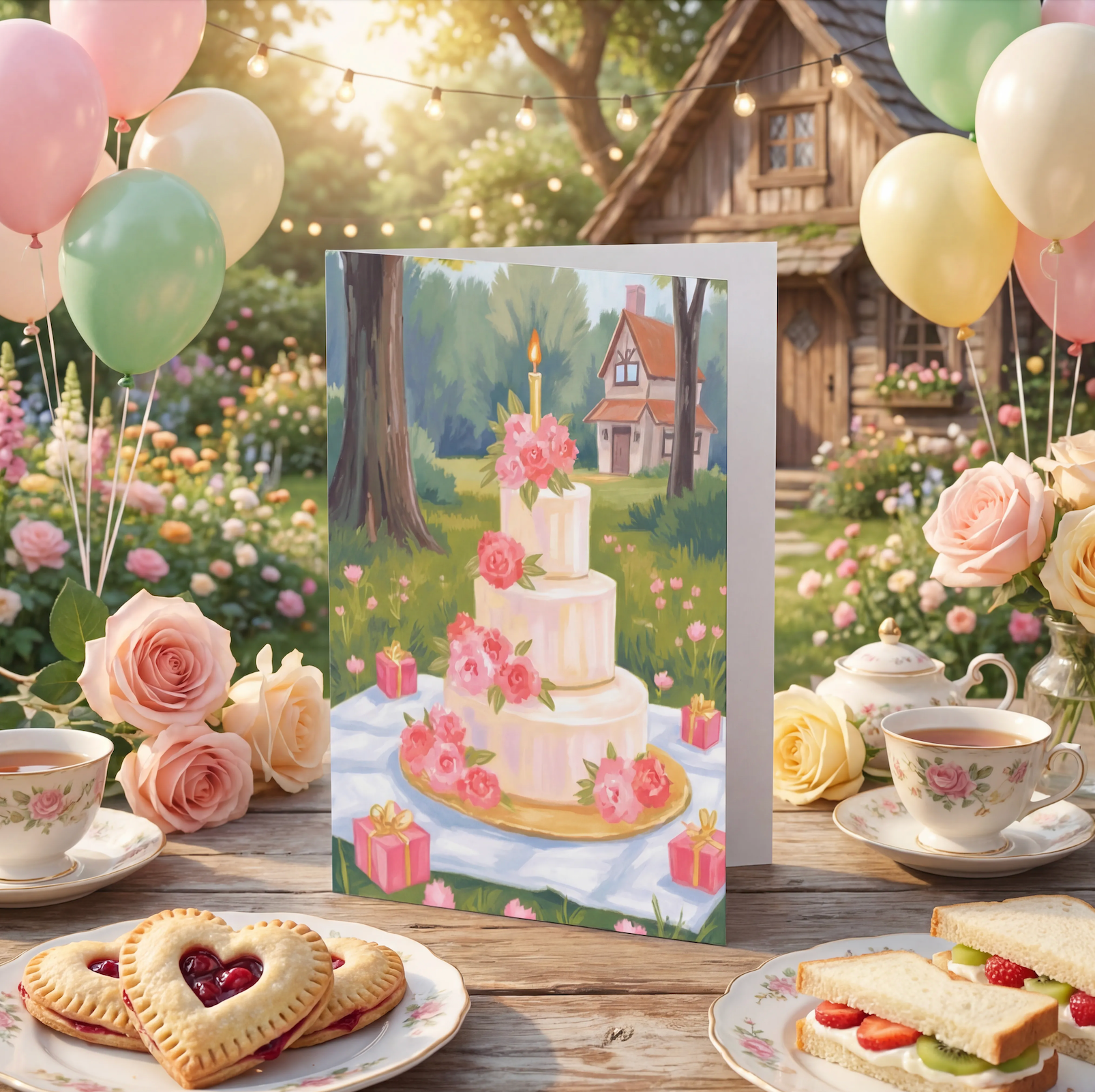 Cottagecore Celebration: Floral Fantasy Birthday Card