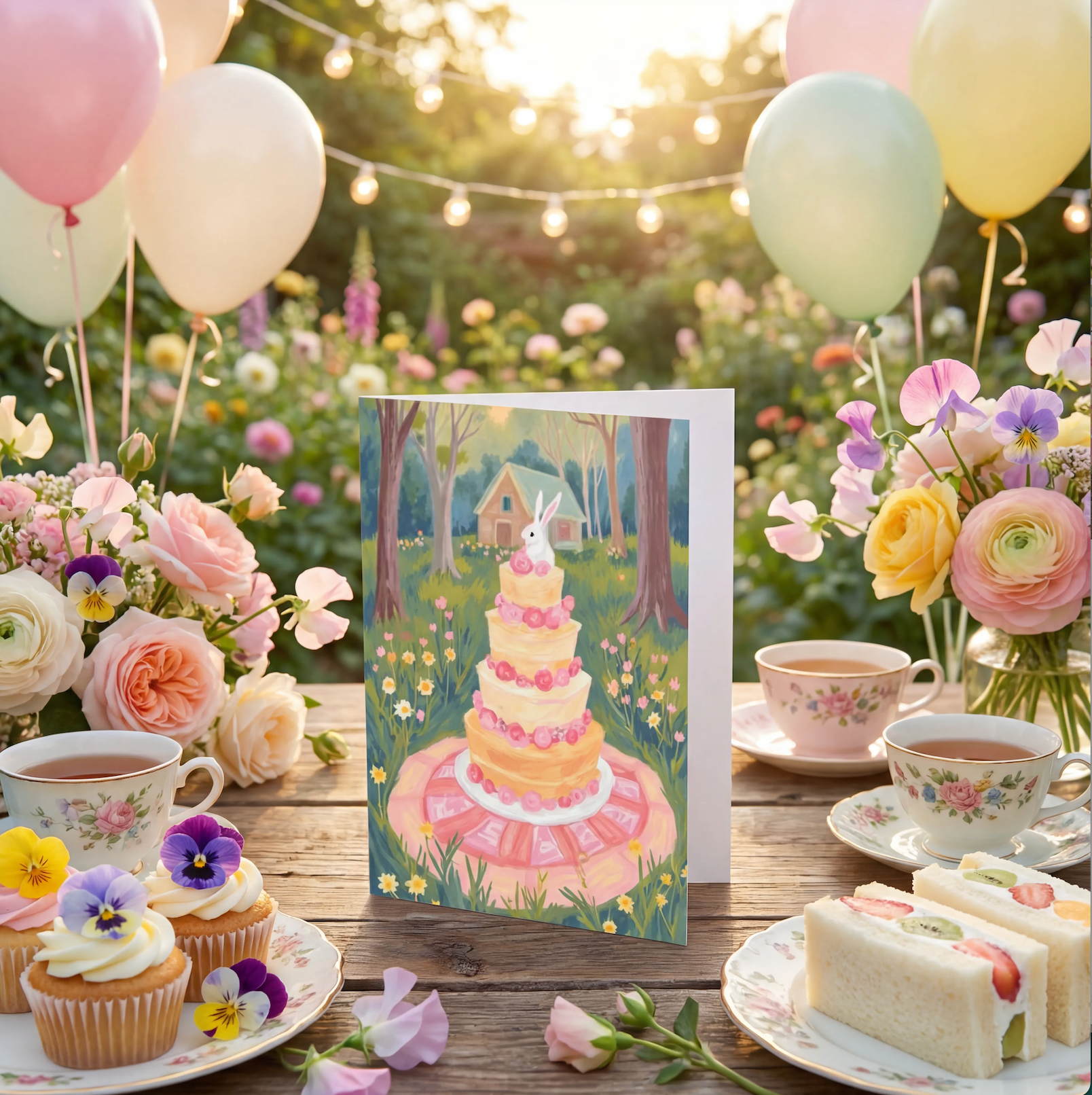 Cottagecore Celebration: Garden Fantasy Birthday Card
