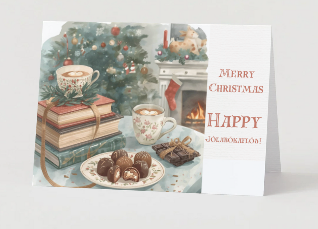 The Sweetest Christmas Eve Card Collection (Jolabokaflod): Hot Chocolate & A Good Book (Digital e-Card)