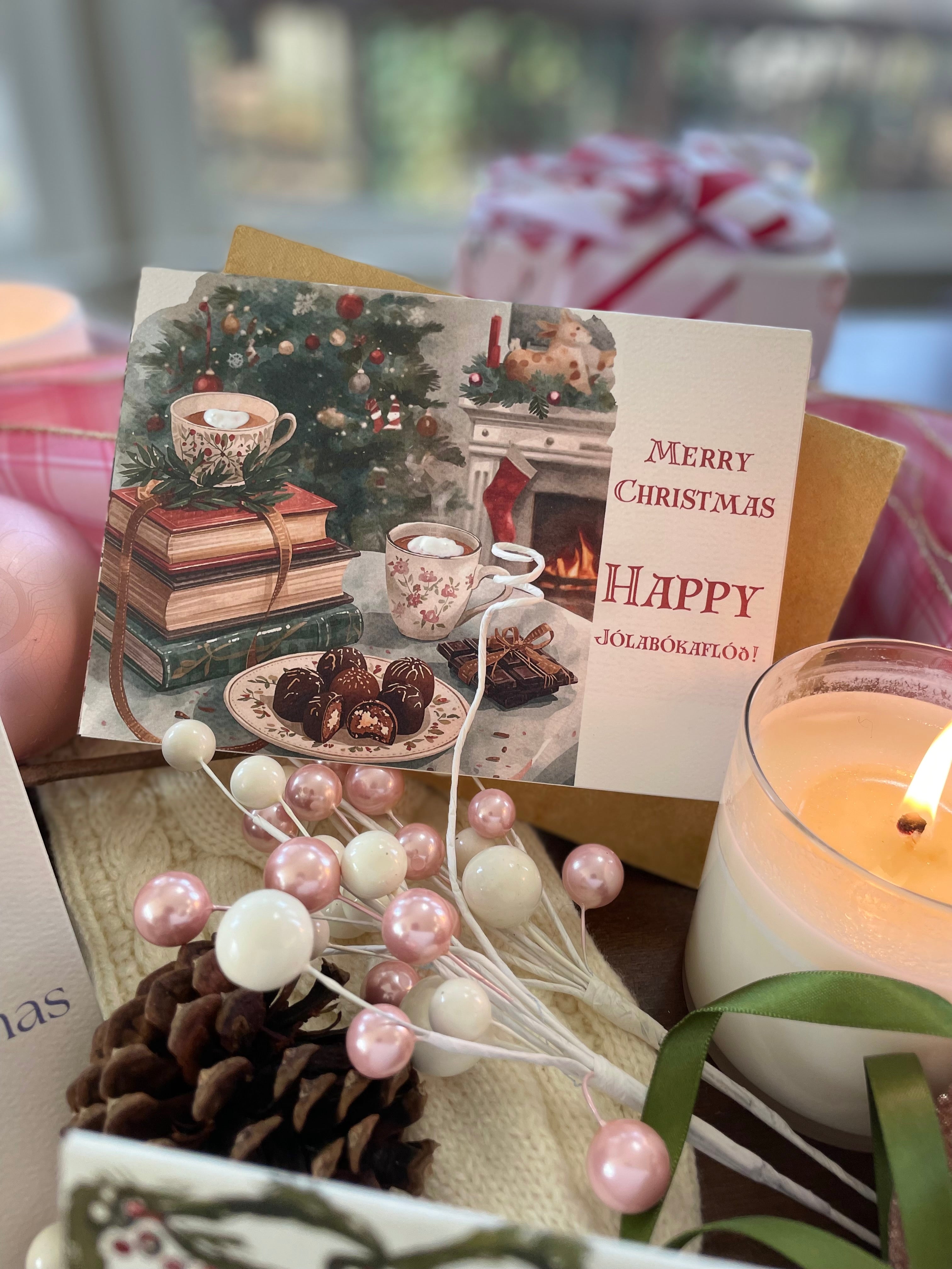 The Sweetest Christmas Eve Card Collection (Jolabokaflod): Hot Chocolate & A Good Book