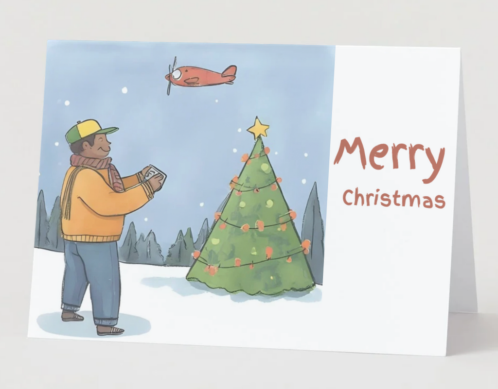 A Remote Control Plane Christmas Card Collection: A Winter Test Flight