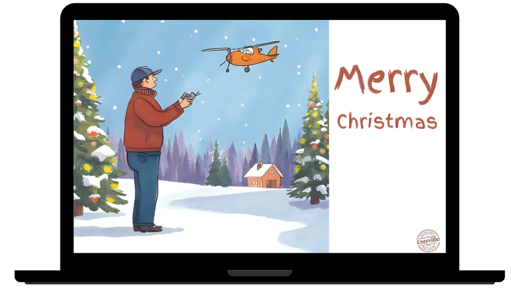 A Remote-Controlled Christmas Card Collection: Holiday Airshow (Digital e-Card)