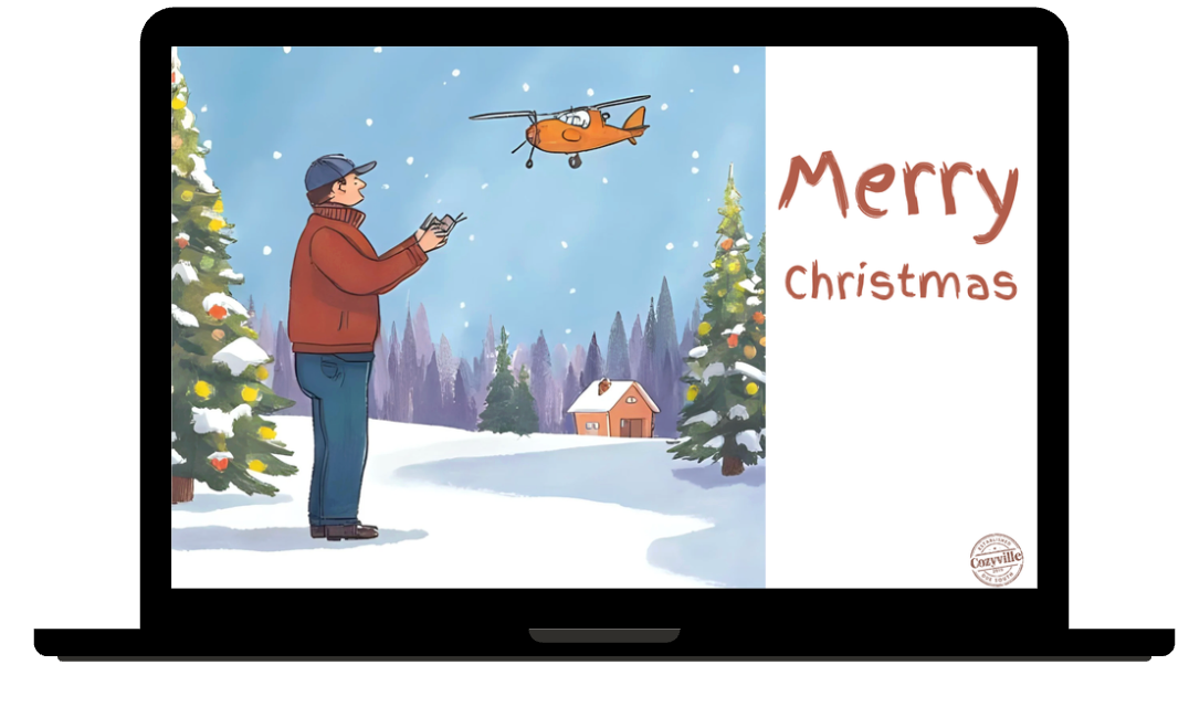 A Remote-Controlled Christmas Card Collection: Holiday Airshow (Digital e-Card)
