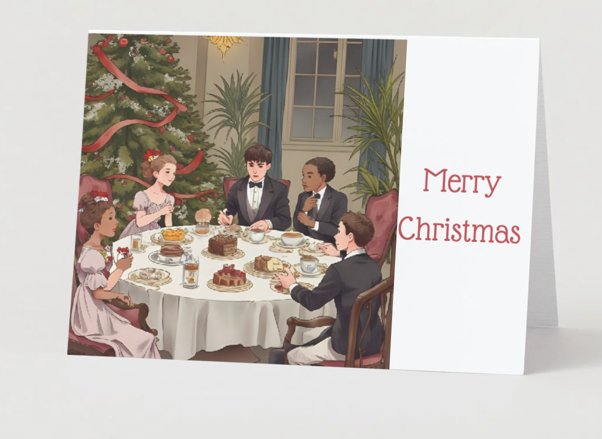 Christmas Tea At Sugarplum Manor Christmas Card Collection: The Grand Tea (Digital e-Card)