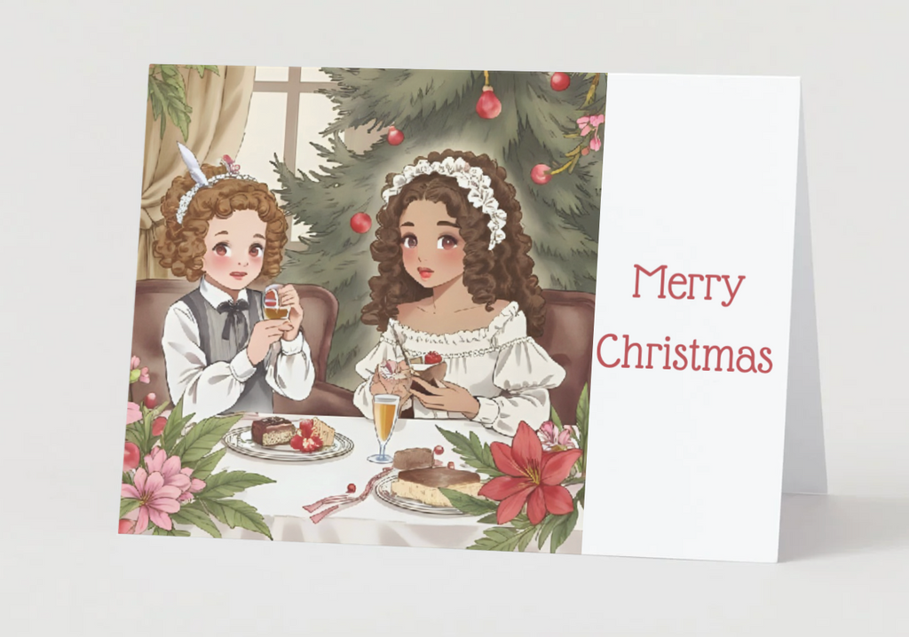 Christmas Tea At Sugarplum Manor Christmas Card Collection (Set Of 4)