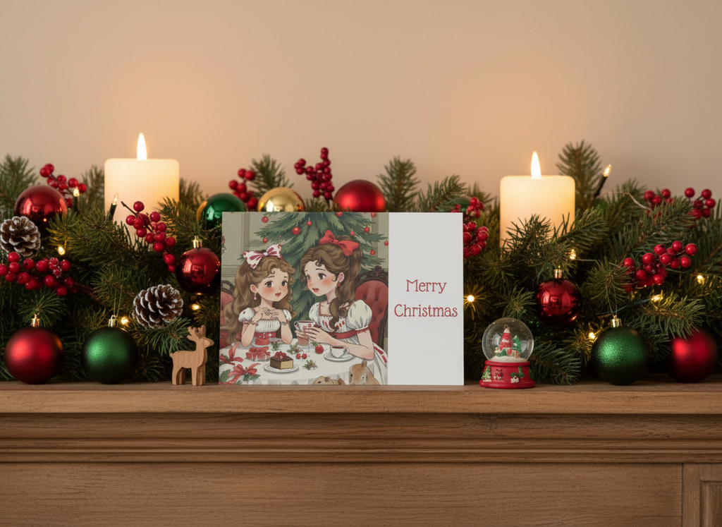 Sisters' Tea on mantelpiece